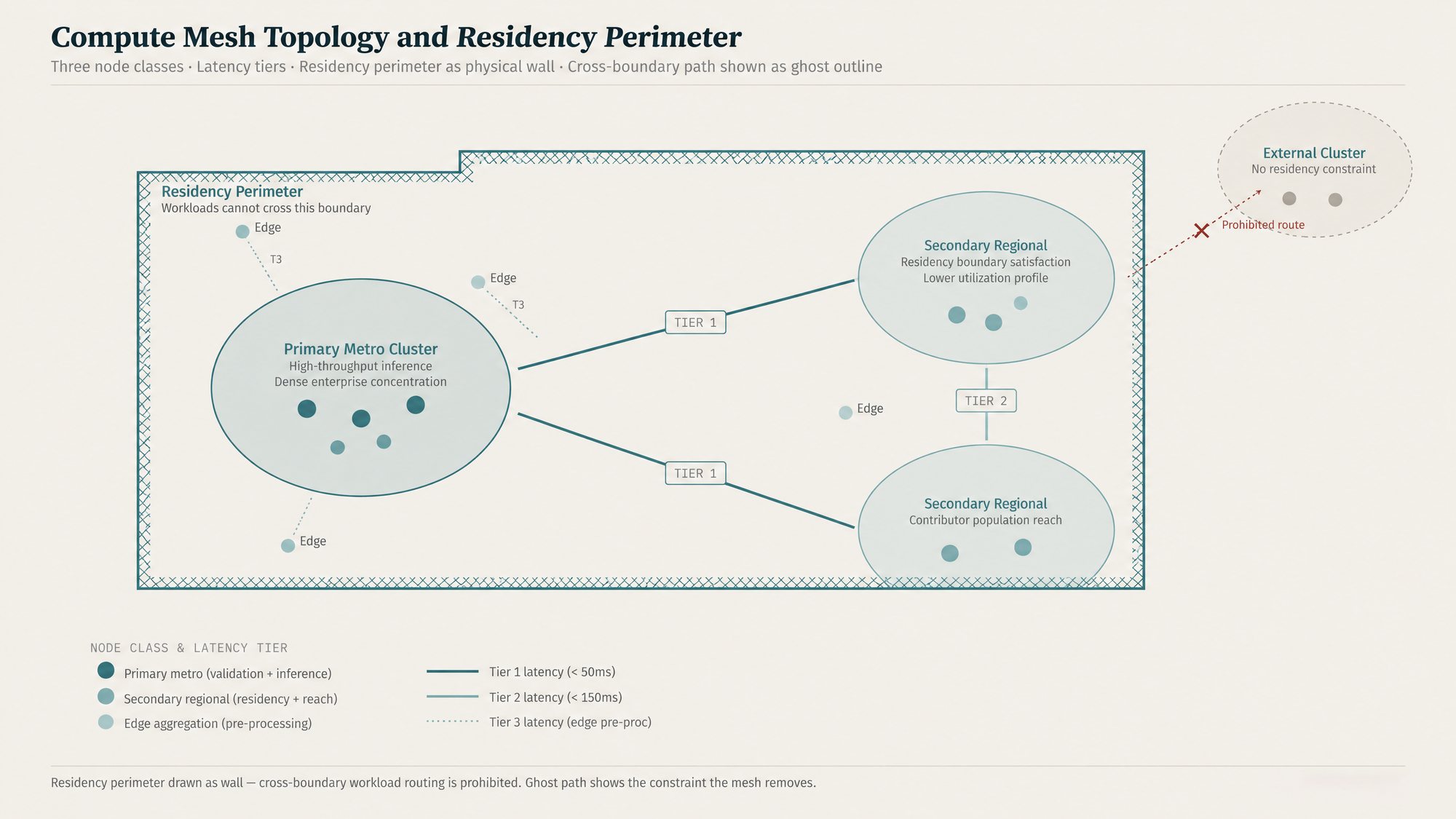 Compute Mesh Topology and Residency Perimeter