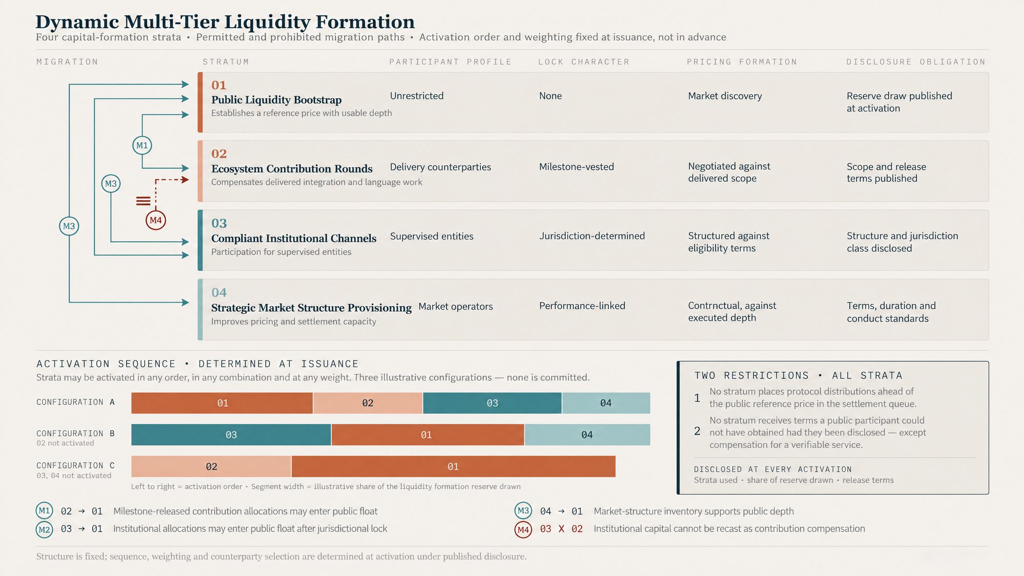 Dynamic multi-tier liquidity formation